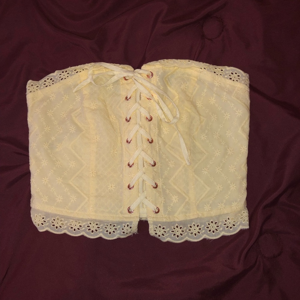 Small yellow forever21 tube top